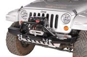 Hanson Offroad JKML1202-P JK Medium Winchguard Front Bumper 2007-2018 Jeep Wrangler JK/JKU