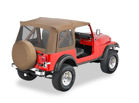 Bestop Supertop Soft Top w/ Clear Rear Windows No Doors Complete Soft Top Spice 1976-1986 Jeep CJ7 1987-1995 Wrangler YJ