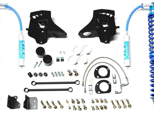 EVO Mfg EVO-1108B Front Bolt On Coilover Kit Black With King Shocks 2007-2018 Jeep Wrangler JK/JKU