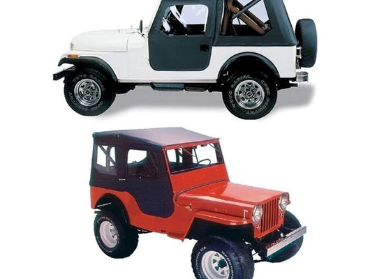 Bestop 51404-01 Tigertop With 1 Piece Full Soft Doors Black 1953-1964 Jeep CJ3B