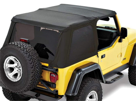 Bestop 56920-17 Trektop Tinted Rear Windows No Doors Black Twill 1997-2006 Jeep Wrangler TJ