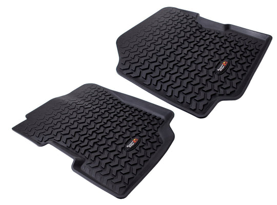 Rugged Ridge All Terrain Front Floor Liners Black Pair 1976-1986 Jeep CJ 1987-1995 Wrangler YJ
