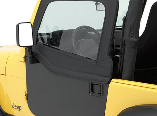 Bestop 51793-35 HighRock 4x4 Element Door Upper Fabric Half Doors Black Diamond 1997-2006 Jeep Wrangler TJ/LJ