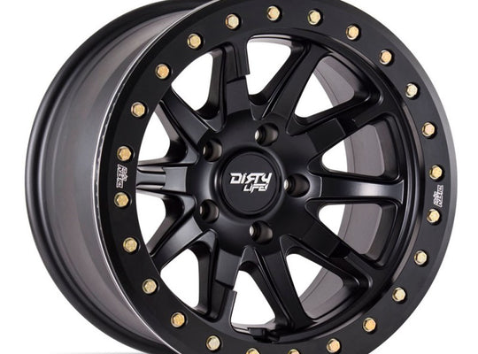 Dirty Life DT-2 9304 Series Wheel, 17" x 9" 5 x 5" Bolt Pattern Matte Black 3.5BS