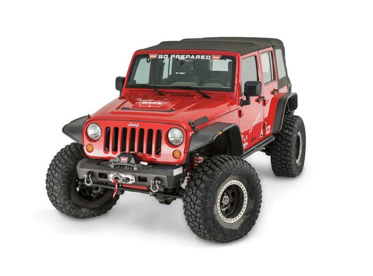 Bushwacker 6" Flat Style Rear Fender Flares Black Pair 1997-2006 TJ/LJ