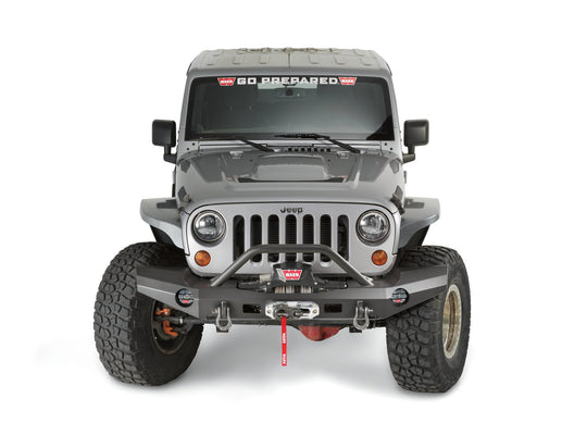 Warn Elite Full Width Front Bumper With Grill Guard Tube 2007-2018 Jeep Wrangler JK/JKU