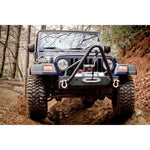 Rugged Ridge XHD Center Base Front Winch Bumper with 3/4" D-Rings - Textured Black