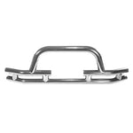 Rugged Ridge Front Double Tubular Bumper w/ Winch Cutout - Stainless Steel