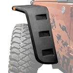 Rugged Ridge Hurricane Flat Fender Flare Kit, Smooth Black - 4 Piece