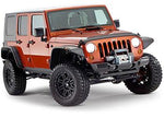 Bushwacker Flat Style Fender Flares 4 Piece Set OE Matte Black 2007-2018 Wrangler JKU 4 Door
