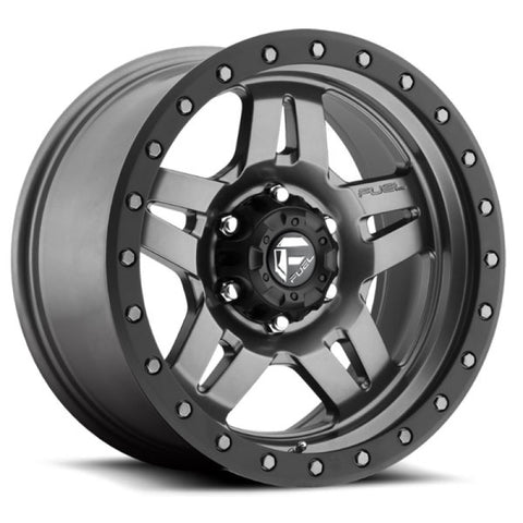 Fuel Off-Road Anza Series Wheel - 15" x 8" - Bolt Pattern 5" x 4.5"  - Gunmetal Matte