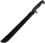 SOG SOGfari 18" Machete MC02-N - Hardcased Black Blade w/ Saw Back, Rubber Handle, Nylon Sheath