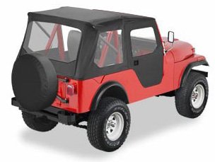 Bestop 51306-01 Tigertop With 1 Piece Full Soft Doors Complete Top Black 1956-1975 Jeep CJ6
