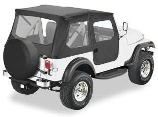 Bestop Tigertop w/ 1 Piece Full Soft Doors Complete Top Black 1976-1986 Jeep CJ7