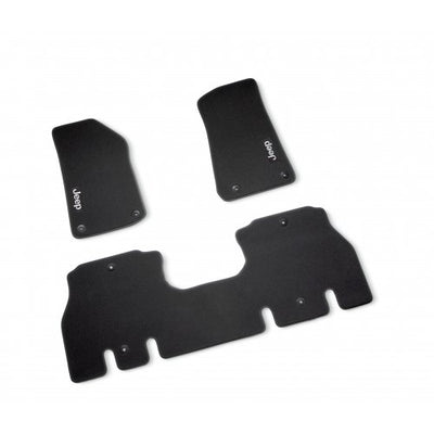 Mopar 82215201AC Carpeted Floor Mat Set Black 2018-Current Jeep Wrangler JKU 4-Door