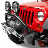 Bestop HighRock 4x4 Narrow Style Front Bumper w/ Mounting Points, Steel - Matte Black Finish