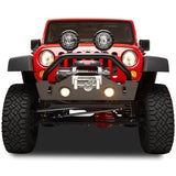 Bestop HighRock 4x4 Narrow Style Front Bumper w/ Mounting Points, Steel - Matte Black Finish