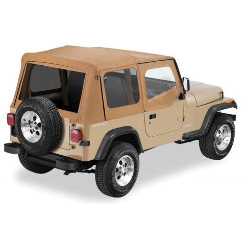 Pavement Ends Replay Soft Top w/ Tinted Side & Rear Windows, Clear Upper Door Skins, Spice