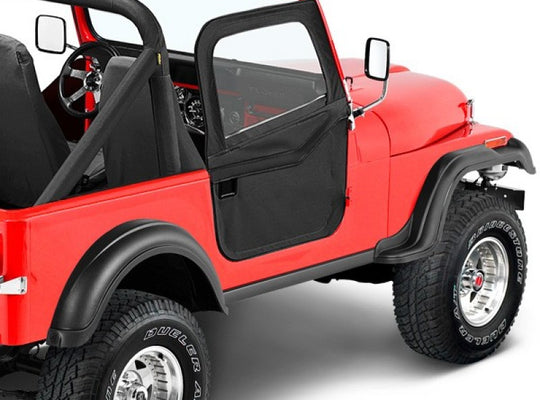 Bestop 51778-15 Full 2-Piece Fabric Doors Black Denim 1976-1986 Jeep CJ7/CJ8