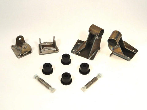 M.O.R.E Bomb Proof Motor Mounts Chevy V8 or V6 Conversion  Bare Steel - Pair to Fit 1972-1986 CJ Jeeps