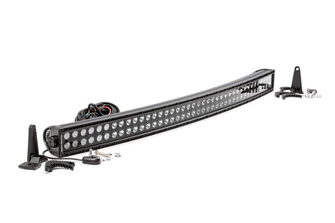 Rough Country Cree LED Light Bar Curved 40" Dual Row Black Series