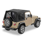 Bestop Supertop w/ Tinted Rear Windows, Complete Soft Top, Fits Full Steel Doors, Black Diamond