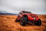 Teraflex Front Epic Bumper w/ Hoop, Center Drum Winch, Steel - Textured Black Powder Coat