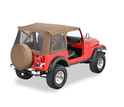 Bestop Supertop Soft Top w/ Clear Rear Windows, No Doors, Complete Soft Top - Spice