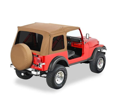 Bestop Supertop, w/ Tinted Rear Windows, Fits Full Steel Doors, Complete Soft Top, Spice