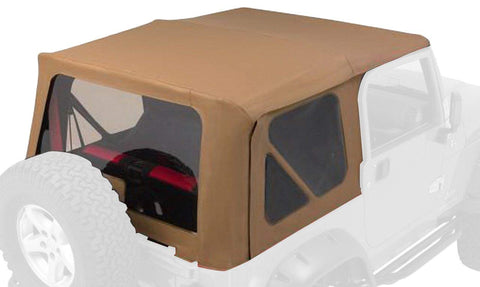 Rampage Complete Soft Top With Clear Rear Windows Spice 1997-2006 Jeep Wrangler TJ With Full Steel Doors