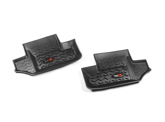 Rugged Ridge All Terrain Floor Liners, Rear, Black - Pair