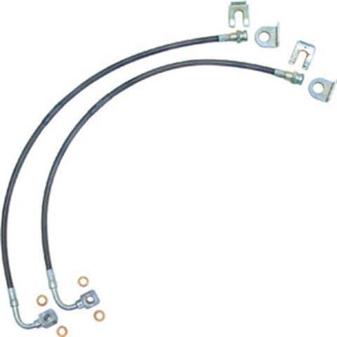 ROCKJOCK Braided Brake Line Kit Front or Rear 23.5 inch 2007-2018 Wrangler JK/JKU
