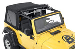 Bestop Twill Supertop NX Soft Top w/ Tinted Rear & Side Windows, No Doors, Complete Soft Top - Black Twill