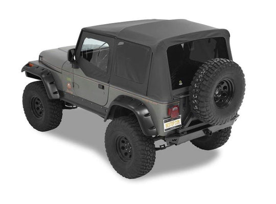 Bestop Supertop NX w/ Tinted Side & Rear Windows, For Use w/ Factory Steel Lower Doors Black