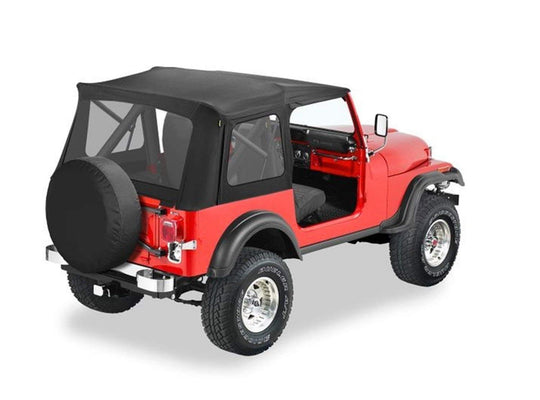 Bestop Supertop w/ Clear Rear Windows, No Doors, Complete Soft Top Black