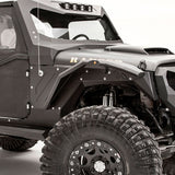 Fab Fours Front Fender Flares, Steel, Matte Black - Pair