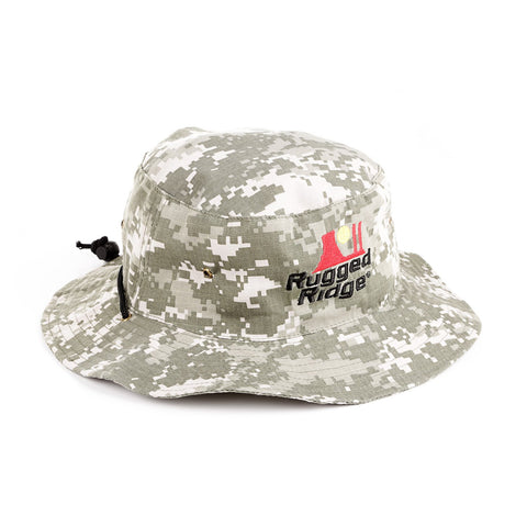 Rugged Ridge Bucket Hat, Green & Tan Camo Print w/ Logo