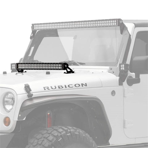 KC HiLiTES 30" C-Series C30 LED Light Bar with Hood Mount Bracket Kit - Combo Spot/Spread Beam