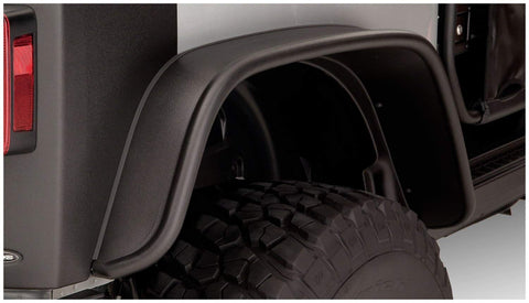 Bushwacker Rear Flat Style Fender Flares Matte Black 2007-2018 Wrangler JK 2 Door