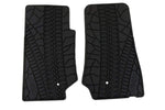 Mopar Front Slush Floor Mats with Jeep Logo Dark Slate Gray Set of 2  2007-2013 Jeep Wrangler JK 2-Door 82210164AC