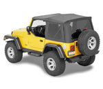 Bestop Supertop Soft Top NX w/ Tinted Side & Rear Windows, No Doors, Complete Soft Top - Black Diamond