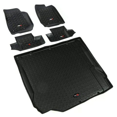 Rugged Ridge All Terrain Floor Liner Kit, 5 Piece - Black