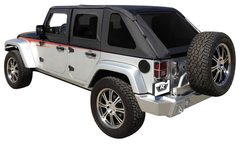 Rampage Trail Top Frameless Soft Top w/ Tinted Windows - Black Diamond Sailcloth