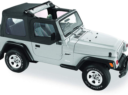 Pavement Ends Flip Top, Complete Soft Top (Fits Full Steel Doors) - Black Denim