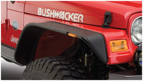 Bushwacker 6" Flat Style Fender Flares 4 Piece Set Matte Black 1997-2006 Wrangler TJ/LJ