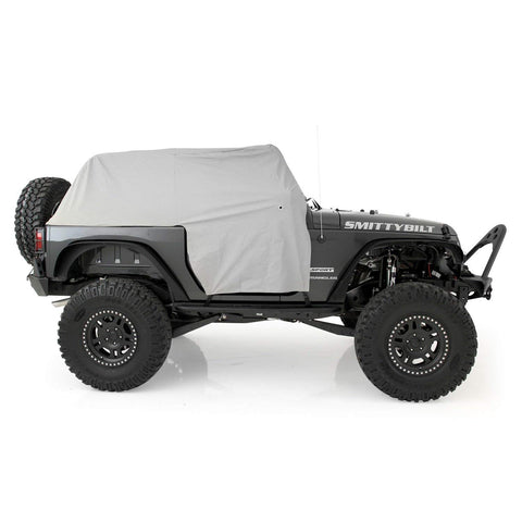 Smittybilt Cab Cover With Door Flaps Gray  2007-2018 Jeep Wrangler JK 2-Door