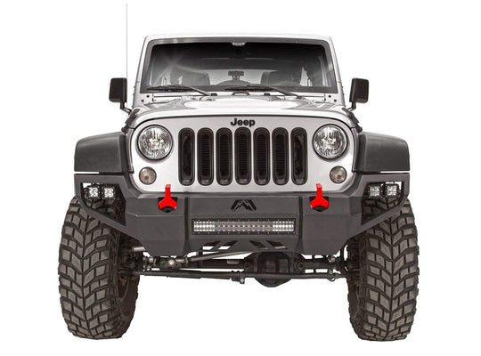 Fab Fours JK07-D1851-1 Vengeance Front Bumper No Guard Steel Matte Black 2007-2018 Jeep Wrangler JK/JKU