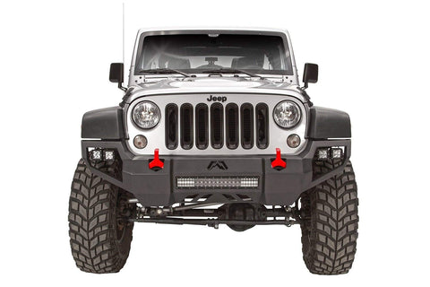 Fab Fours Vengeance Front Bumper, No Guard - Black Powder Coat Steel