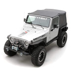 Smittybilt Replacement Soft Top w/ Upper Doors & Tinted Side & Rear Windows - Black Diamond