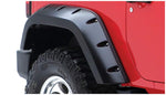 Bushwacker Rear Extended Coverage Pocket Style Fender Flare, Black - Pair